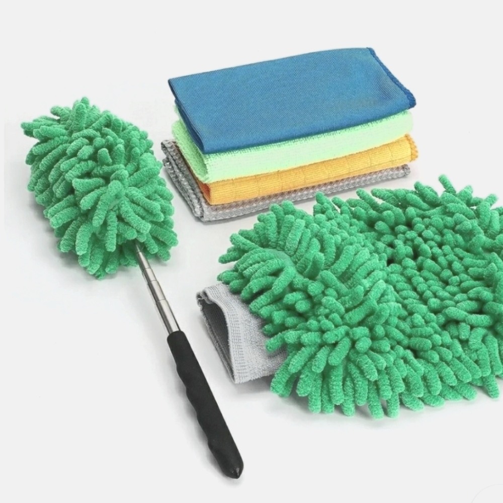 Turtle Wax Microfiber Cleaning Cloth Shop Towel Green Microfiber Cleaning  Set
